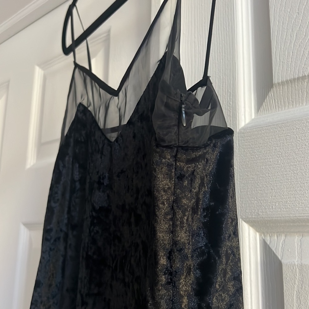 Lulus velvet and sheer baby doll dress - Picture 5 of 8
